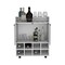 Tuhome St Andrews Bar Cart with Built-In 8-Bottle Rack. and Aluminum-Edged Top Surface-White MLB9047 - alternate 3